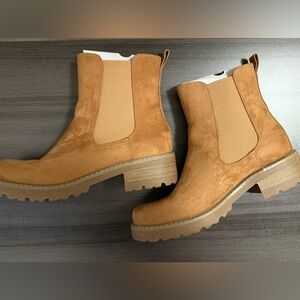 Tan Suede Ankle Boots - Size 8 Women’s